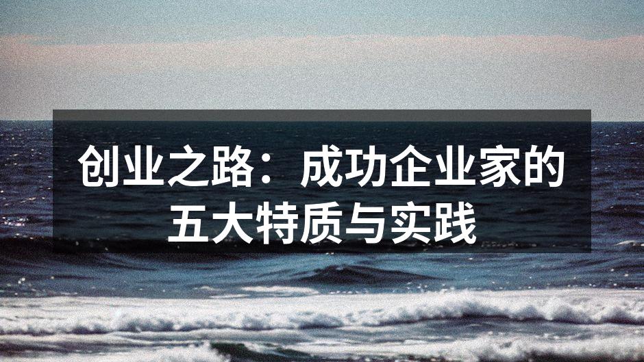 创业之路：成功企业家的五大特质与实践